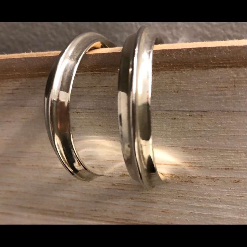 Sterling silver hoop earrings